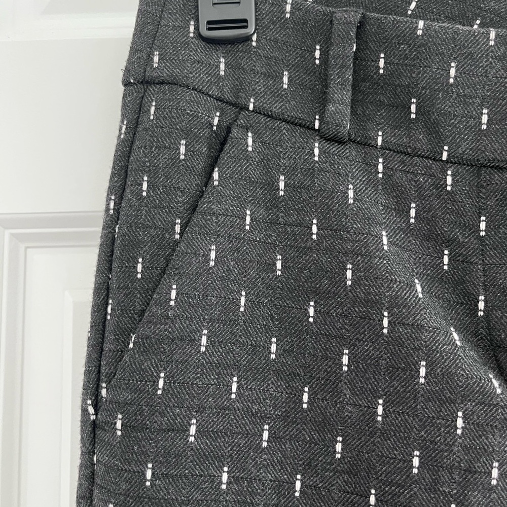 LOFT Charcoal Work Pant with White Accents